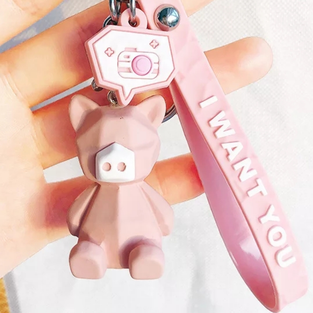 Pig Animal Keychain Purse Charm